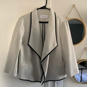 Calvin Klein NWOT black/white blazer  size 14